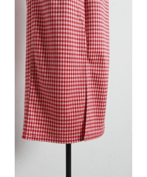 tocco closet(トッコ クローゼット)の「【ZOZO限定】ギンガムチェックタイトスカート(スカート・レディース・レッド/ブラック・M)」の8枚目の写真