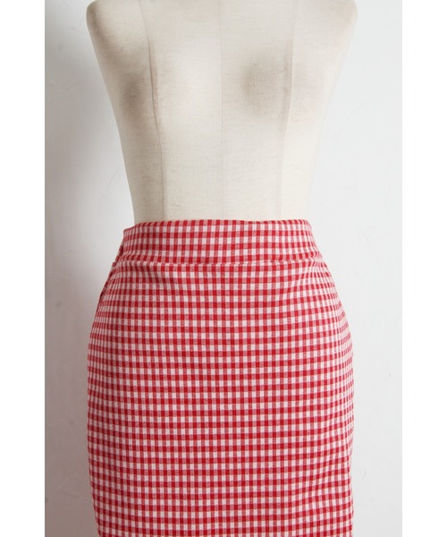 tocco closet(トッコ クローゼット)の「【ZOZO限定】ギンガムチェックタイトスカート(スカート・レディース・レッド/ブラック・M)」の9枚目の写真