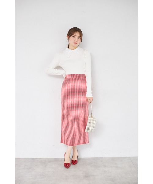 tocco closet(トッコ クローゼット)の「【ZOZO限定】ギンガムチェックタイトスカート(スカート・レディース・レッド/ブラック・M)」の21枚目の写真
