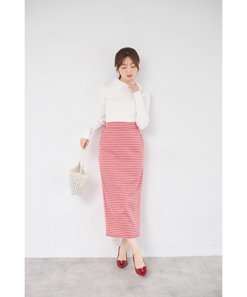 tocco closet(トッコ クローゼット)の「【ZOZO限定】ギンガムチェックタイトスカート(スカート・レディース・レッド/ブラック・M)」の22枚目の写真