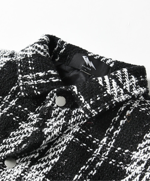 FVLMEN(フルメン)の「【FVLMEN】リメイク レイヤード ツイード チェック シャツ ジャケット(シャツ/ブラウス・メンズ・ブラック/ホワイト・MEDIUM/LARGE/X-LARGE)」の15枚目の写真