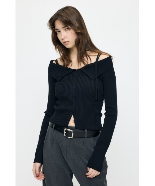 MOUSSY(マウジー)の「【26年SS新作】3WAY SHOULDER ニット(ニット/セーター・レディース・アイボリー/ブラック/ネイビー/レッド・FREE)」の8枚目の写真