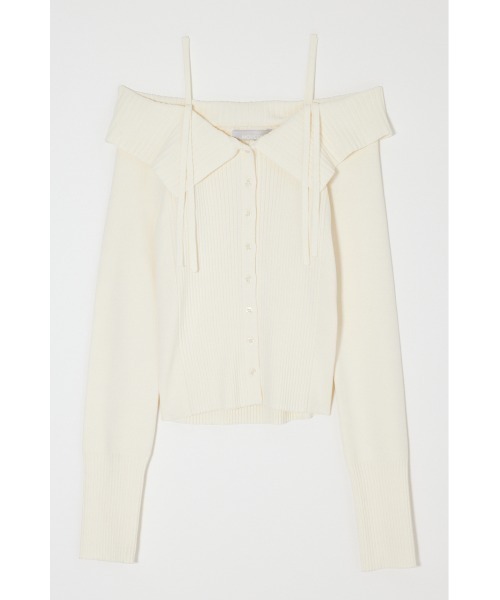 MOUSSY(マウジー)の「【26年SS新作】3WAY SHOULDER ニット(ニット/セーター・レディース・アイボリー/ブラック/ネイビー/レッド・FREE)」の10枚目の写真