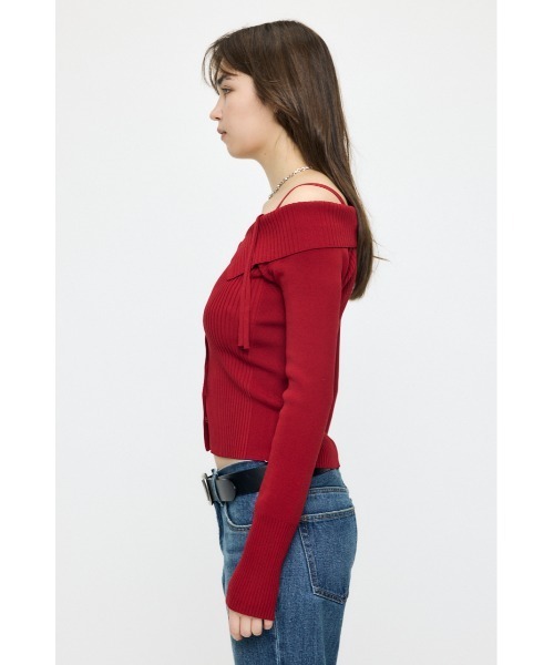 MOUSSY(マウジー)の「【26年SS新作】3WAY SHOULDER ニット(ニット/セーター・レディース・アイボリー/ブラック/ネイビー/レッド・FREE)」の19枚目の写真