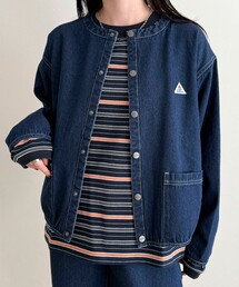 fredy emue | 【GEVACO/ゲバコ】ノーカラーデニムジャケット(デニムジャケット)