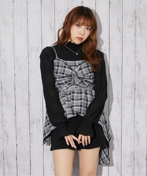 GORGE(ゴージ)の「《チェック柄×リボンデザイン》キャミソール/春夏/全3色(キャミソール・レディース・ブラック/ブルー/ネイビー・F)」の18枚目の写真