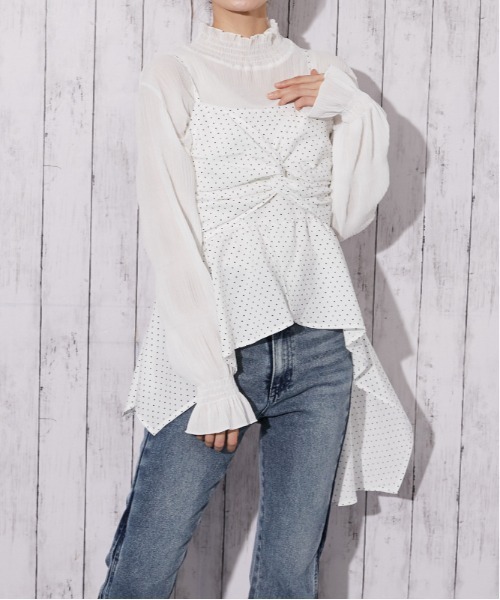 GORGE(ゴージ)の「《チェック/ドット柄×リボンデザイン》キャミソール/春夏/全4色(キャミソール・レディース・ブラック/ブルー/ネイビー・F)」の19枚目の写真