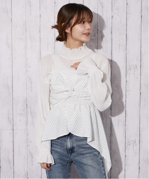 GORGE(ゴージ)の「《チェック/ドット柄×リボンデザイン》キャミソール/春夏/全4色(キャミソール・レディース・ブラック/ブルー/ネイビー・F)」の20枚目の写真
