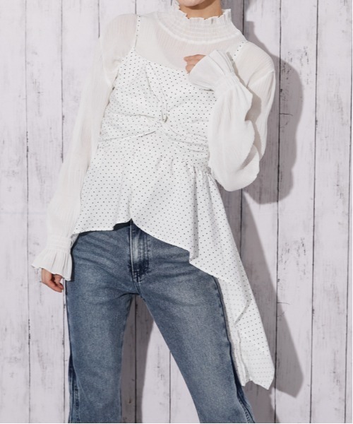 GORGE(ゴージ)の「《チェック/ドット柄×リボンデザイン》キャミソール/春夏/全4色(キャミソール・レディース・ブラック/ブルー/ネイビー・F)」の21枚目の写真