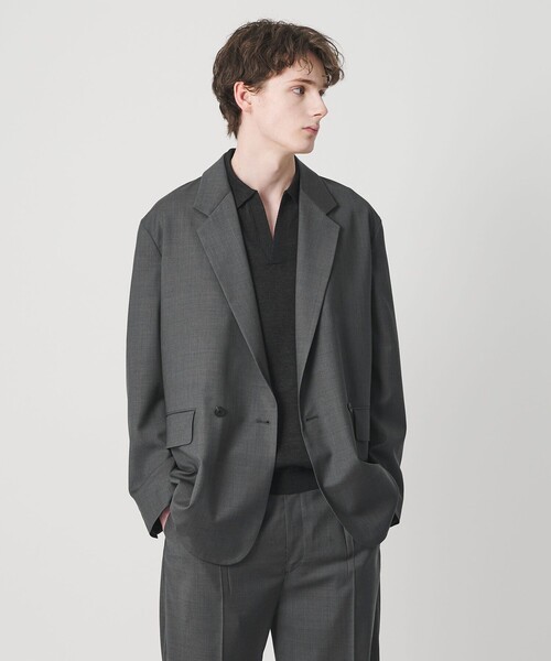 LOEFF（ロエフ）の「【別注】＜BEAUTY&YOUTH × LOEFF＞トロピカルウール ボックス ジャケット MENS（テーラードジャケット・メンズ・オリーブ・2/1）」の4枚目の写真