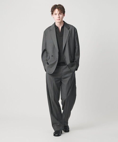 LOEFF（ロエフ）の「【別注】＜BEAUTY&YOUTH × LOEFF＞トロピカルウール ボックス ジャケット MENS（テーラードジャケット・メンズ・オリーブ・2/1）」の6枚目の写真
