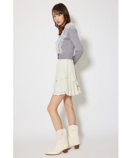 rienda（リエンダ）の「フリルチュールニットカーディガン　春服（カーディガン/ボレロ・レディース・ピンク/ホワイト/グレー・FREE）」の18枚目の写真