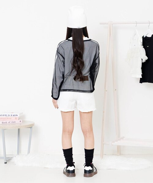 algy(アルジー)の「メッシュラインロンT&ロンTセット(Tシャツ/カットソー・キッズ・オフホワイト/ブラック/サックスブルー・130/140/150/160)」の19枚目の写真