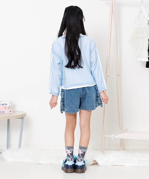 algy(アルジー)の「メッシュラインロンT&ロンTセット(Tシャツ/カットソー・キッズ・オフホワイト/ブラック/サックスブルー・130/140/150/160)」の8枚目の写真