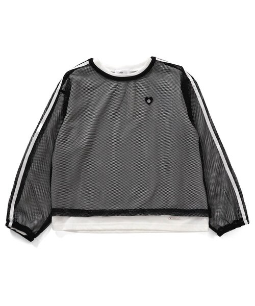 algy(アルジー)の「メッシュラインロンT&ロンTセット(Tシャツ/カットソー・キッズ・オフホワイト/ブラック/サックスブルー・130/140/150/160)」の17枚目の写真