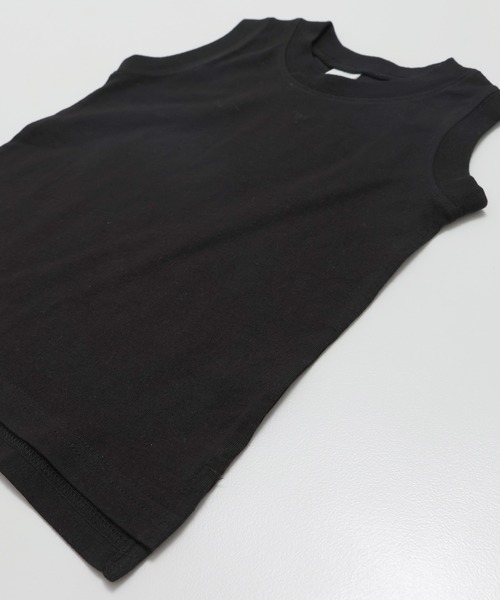 chil2（チルツー）の「綿100％ 無地 ロングシルエット タンクトップ（タンクトップ・キッズ・ブラック/チャコールグレー/クリーム/ホワイト/ブラウン/オートミール・80ｃｍ/90㎝/100cm/110cm/120cm/130cm/140cm/150cm/160cm）」の18枚目の写真