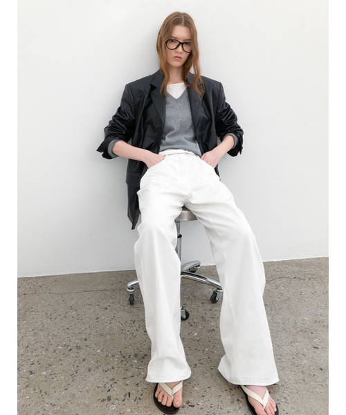 ATELIER NAIN（アトリエナイン）の「OVER FIT SINGLE LEATHER JACKET (JK-3061)（ライダースジャケット・レディース・ブラック・FREE）」の2枚目の写真
