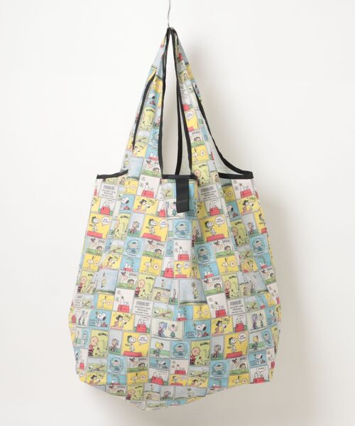 FRUIT OF THE LOOM(フルーツオブザルーム)の「FTL x PEANUTS エコバッグL2 / ピーナッツ コラボ コミック 総柄プリント(エコバッグ/サブバッグ・メンズ・イエロー・FREE)」の8枚目の写真