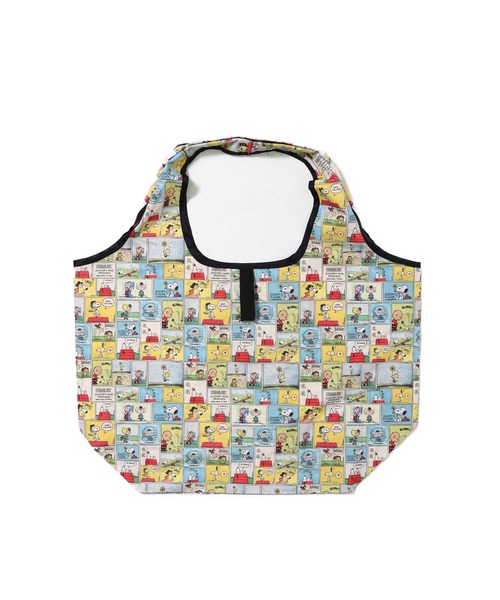 FRUIT OF THE LOOM(フルーツオブザルーム)の「FTL x PEANUTS エコバッグL2 / ピーナッツ コラボ コミック 総柄プリント(エコバッグ/サブバッグ・メンズ・イエロー・FREE)」の2枚目の写真