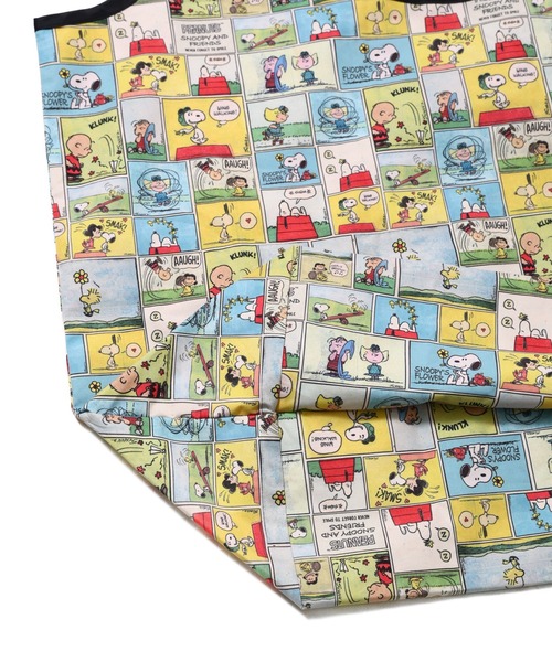 FRUIT OF THE LOOM(フルーツオブザルーム)の「FTL x PEANUTS エコバッグL2 / ピーナッツ コラボ コミック 総柄プリント(エコバッグ/サブバッグ・メンズ・イエロー・FREE)」の5枚目の写真