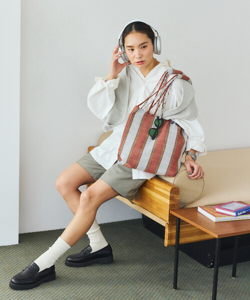 DULTON(ダルトン)の「DULTON × FREAK'S STORE/ダルトン × フリークスストア 別注 HAMMOCK TOTE S ハンモック ストライプ トートバッグ(トートバッグ・メンズ・ネイビー/レッド・ONE SIZE)」の11枚目の写真