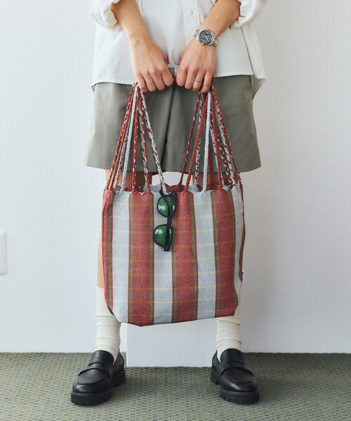 DULTON(ダルトン)の「DULTON × FREAK'S STORE/ダルトン × フリークスストア 別注 HAMMOCK TOTE S ハンモック ストライプ トートバッグ(トートバッグ・メンズ・ネイビー/レッド・ONE SIZE)」の15枚目の写真