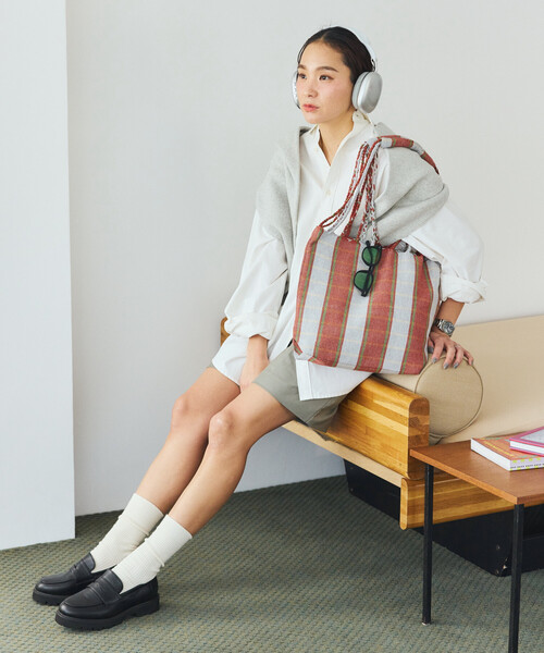 DULTON(ダルトン)の「DULTON × FREAK'S STORE/ダルトン × フリークスストア 別注 HAMMOCK TOTE S ハンモック ストライプ トートバッグ(トートバッグ・メンズ・ネイビー/レッド・ONE SIZE)」の18枚目の写真