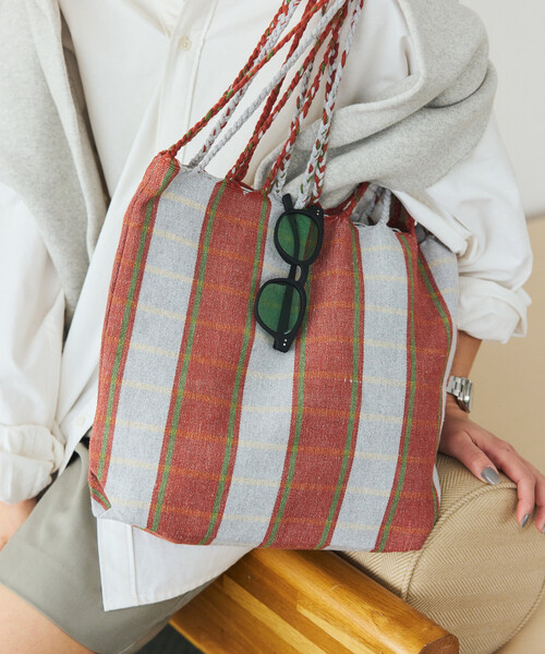 DULTON(ダルトン)の「DULTON × FREAK'S STORE/ダルトン × フリークスストア 別注 HAMMOCK TOTE S ハンモック ストライプ トートバッグ(トートバッグ・メンズ・ネイビー/レッド・ONE SIZE)」の20枚目の写真