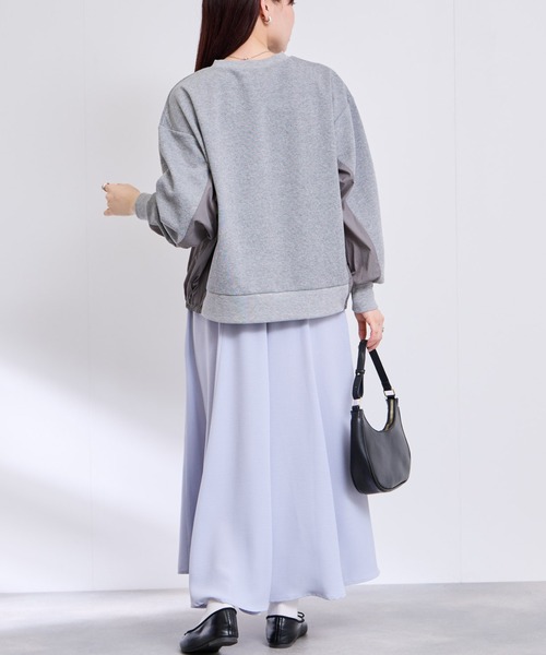 Mac-House(マックハウス)の「トレーナー ナイロン布帛切り替え(Tシャツ/カットソー・レディース・オフホワイト/グレー/ブラック・M/L)」の16枚目の写真
