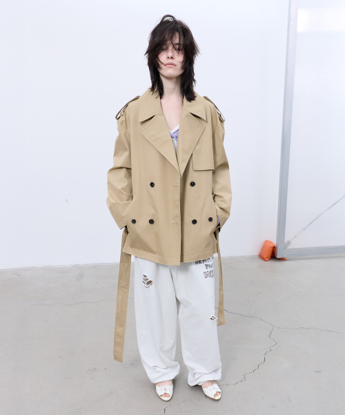 LCDC TM(エルシーディーシーティーエム)の「HALF TRENCH JACKET (BEIGE)(トレンチコート・レディース・その他・OS)」の5枚目の写真