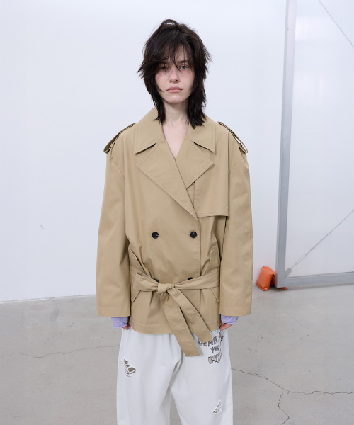 LCDC TM(エルシーディーシーティーエム)の「HALF TRENCH JACKET (BEIGE)(トレンチコート・レディース・その他・OS)」の7枚目の写真