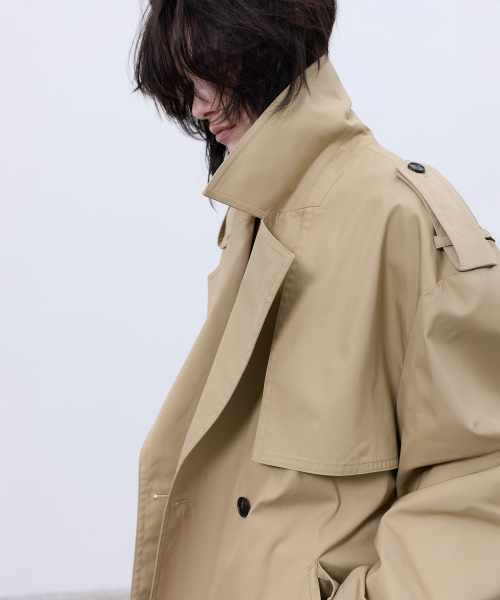 LCDC TM(エルシーディーシーティーエム)の「HALF TRENCH JACKET (BEIGE)(トレンチコート・レディース・その他・OS)」の9枚目の写真