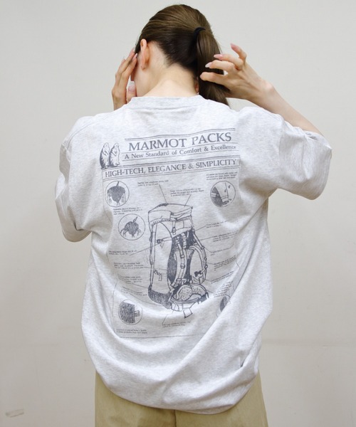 MARMOT（マーモット）の「Marmot/マーモット　アーカイブパックTEE　Archive paks T-Shirts（Tシャツ/カットソー・メンズ・ブラック/ヘザーグレー/ホワイト・L/M）」の3枚目の写真