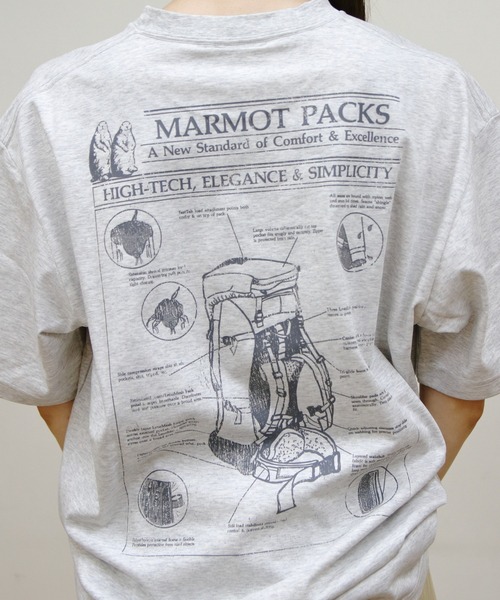 MARMOT（マーモット）の「Marmot/マーモット　アーカイブパックTEE　Archive paks T-Shirts（Tシャツ/カットソー・メンズ・ブラック/ヘザーグレー/ホワイト・L/M）」の15枚目の写真