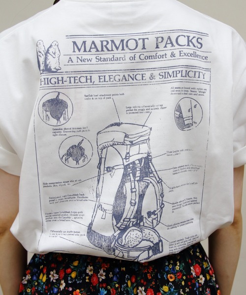 MARMOT（マーモット）の「Marmot/マーモット　アーカイブパックTEE　Archive paks T-Shirts（Tシャツ/カットソー・メンズ・ブラック/ヘザーグレー/ホワイト・L/M）」の9枚目の写真
