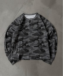 kutir（クティール）の「HENLEY NECK ASSORTED RAGLAN THERMAL／ヘンリーネックアソートラグランサーマル（Tシャツ/カットソー）」