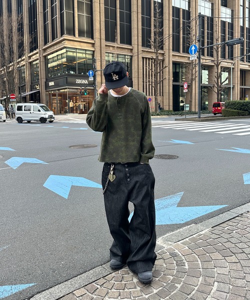 kutir（クティール）の「HENLEY NECK ASSORTED RAGLAN THERMAL／ヘンリーネックアソートラグランサーマル（Tシャツ/カットソー・メンズ・グレー/カーキ/ブラック/ブラック系・LARGE/MEDIUM）」の16枚目の写真