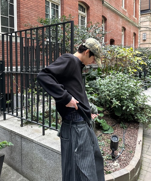 kutir（クティール）の「HENLEY NECK ASSORTED RAGLAN THERMAL／ヘンリーネックアソートラグランサーマル（Tシャツ/カットソー・メンズ・グレー/カーキ/ブラック/ブラック系・LARGE/MEDIUM）」の9枚目の写真