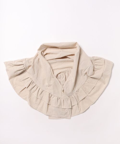 LOWRYS FARM(ローリーズファーム)の「マルチWAYフリルスカーフ 636374(バンダナ/スカーフ・レディース・ブラック/ゴールド・FREE)」の1枚目の写真