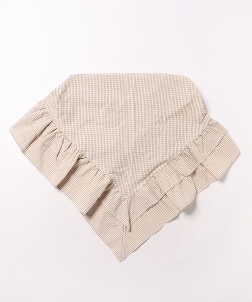 LOWRYS FARM(ローリーズファーム)の「マルチWAYフリルスカーフ 636374(バンダナ/スカーフ・レディース・ブラック/ゴールド・FREE)」の3枚目の写真