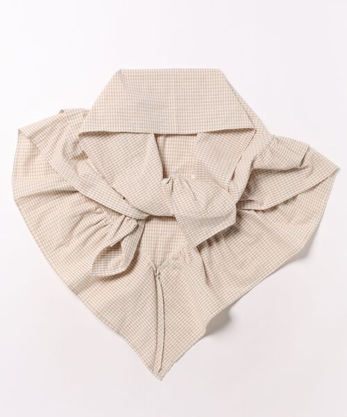 LOWRYS FARM(ローリーズファーム)の「マルチWAYフリルスカーフ 636374(バンダナ/スカーフ・レディース・ブラック/ゴールド・FREE)」の4枚目の写真