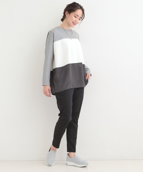 SHOO・LA・RUE（シューラルー）の「【シュッと履ける】キラキラニットスリッポン（その他シューズ・レディース・シルバー/ブラック・45/35/25）」の9枚目の写真