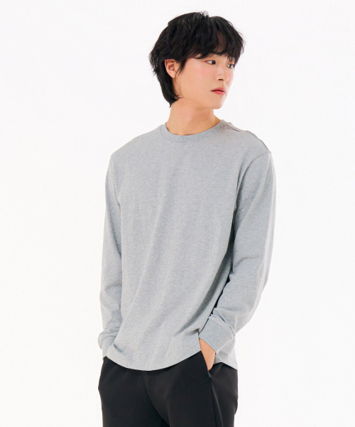 CHASECULT(チェイスカルト)の「共用長袖Tシャツ-FAZU5101B0B(Tシャツ/カットソー・メンズ・チャコールグレー・95/100/105/110)」の2枚目の写真