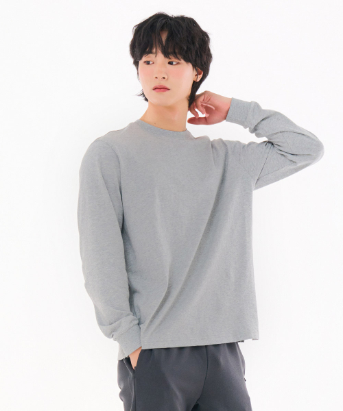 CHASECULT(チェイスカルト)の「共用長袖Tシャツ-FAZU5101B0B(Tシャツ/カットソー・メンズ・チャコールグレー・95/100/105/110)」の5枚目の写真