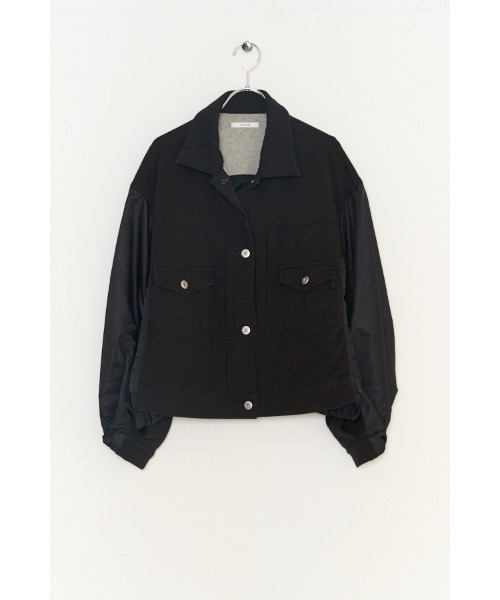 Muel Chic(ミュエルシック)の「Nove sweat denim jacket ノーヴェスウェットデニムジャケット(デニムジャケット・レディース・ブルー/ブラック/インディゴブルー・FREE)」の19枚目の写真