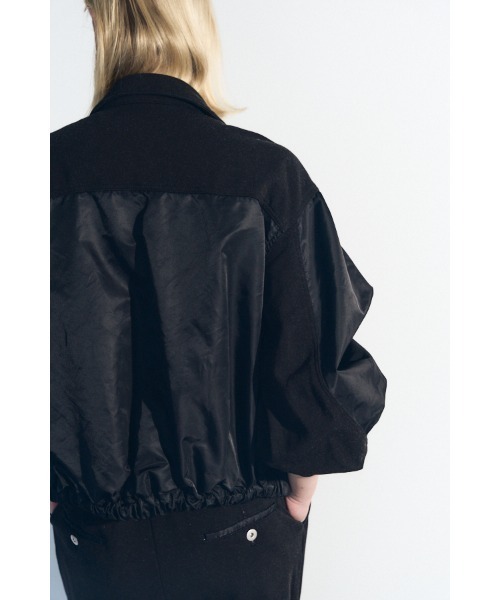 Muel Chic(ミュエルシック)の「Nove sweat denim jacket ノーヴェスウェットデニムジャケット(デニムジャケット・レディース・ブルー/ブラック/インディゴブルー・FREE)」の11枚目の写真