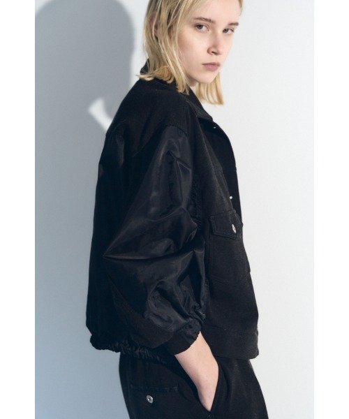 Muel Chic(ミュエルシック)の「Nove sweat denim jacket ノーヴェスウェットデニムジャケット(デニムジャケット・レディース・ブルー/ブラック/インディゴブルー・FREE)」の12枚目の写真