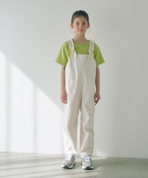 green label relaxing | ツイル フリル サロペット / キッズ  140cm-160cm(サロペット/オーバーオール)