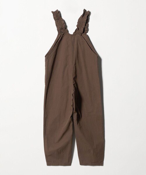 green label relaxing（グリーンレーベルリラクシング）の「ツイル フリル サロペット / キッズ  140cm-160cm（サロペット/オーバーオール・キッズ・オフホワイト/ブラウン系・140cm/160cm/150cm）」の5枚目の写真