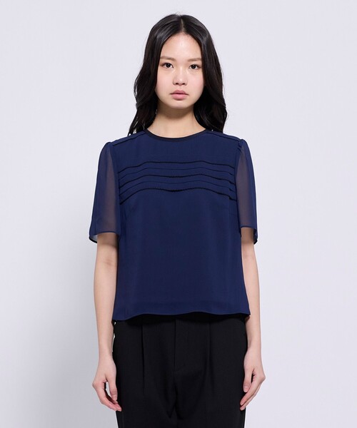 TOCCA（トッカ）の「PICO FLUTTER カットソー（Tシャツ/カットソー・レディース・ピンク系/ネイビー系・SMALL/MEDIUM）」の2枚目の写真